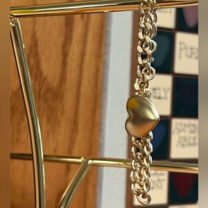 Lucky Brand Gold Heart Bracelet NWOT #LBBR1